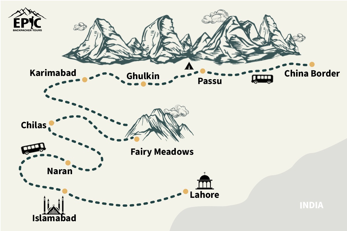 tour map of hunza pakistan