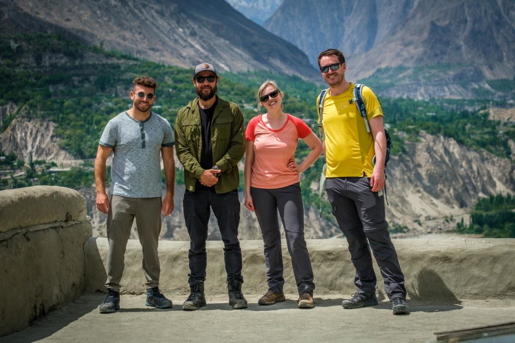 The crew taking in Baltit Fort in Hunza.